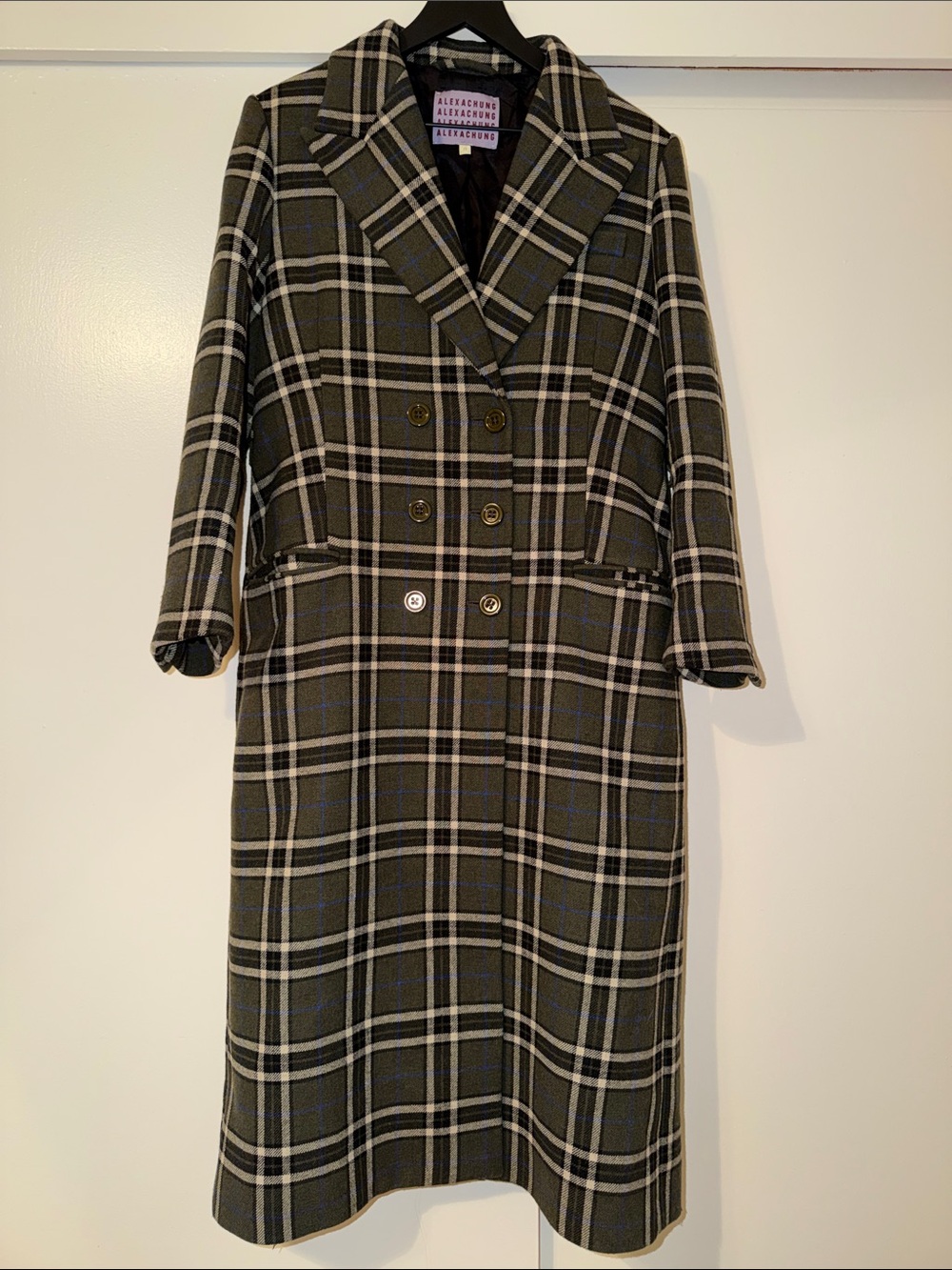Alexa Chung Plaid Coat Size 8